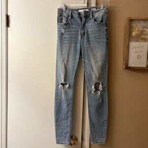 Super high rise skinny jeans